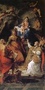 Pompeo Batoni Mary, Saint infant and Saint outstanding prosperous, Zhan Mushi Meiye, Philip Spain oil painting artist